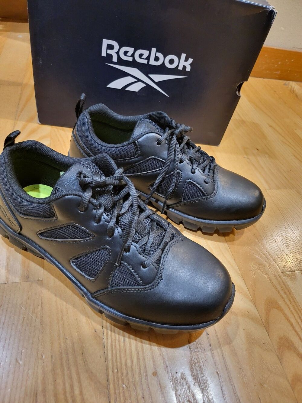 Reebok RB8105 Sublite Tactical Work Shoes Mens 7M Black Soft Toe EH NEW